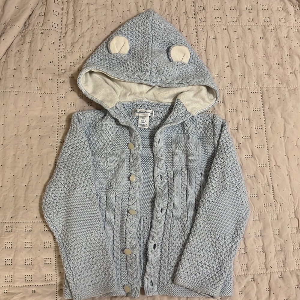 Ralph Lauren crochet sweater 24 months
